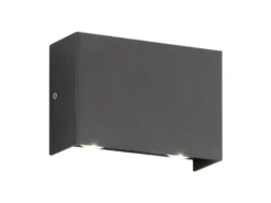 LED Außenwandleuchte NAIROBI Schwarz mit Up and Down Licht - 12cm breit