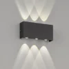 LED Außenwandleuchte NAIROBI Schwarz mit Up and Down Licht - 17cm breit