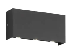 LED Außenwandleuchte NAIROBI Schwarz mit Up and Down Licht - 17cm breit