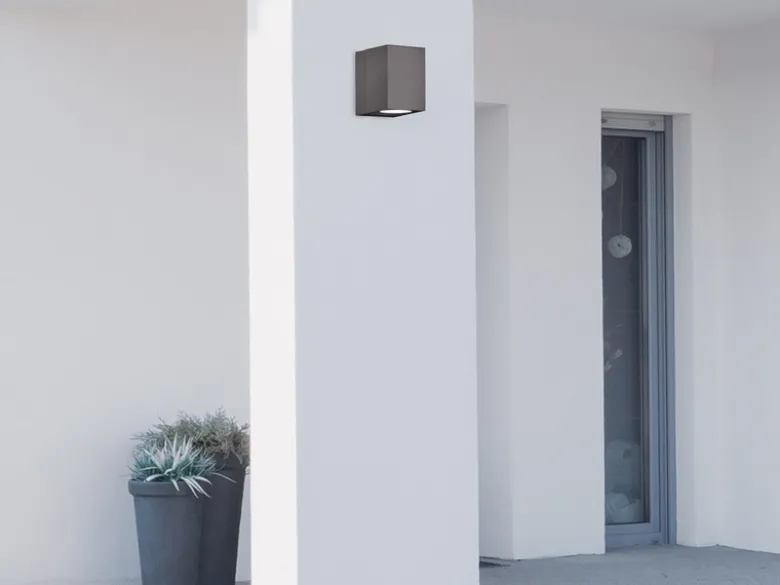 LED Außenwandleuchten Anthrazit, 320° schwenkbar - 2er Set Außenbeleuchtung Haus
