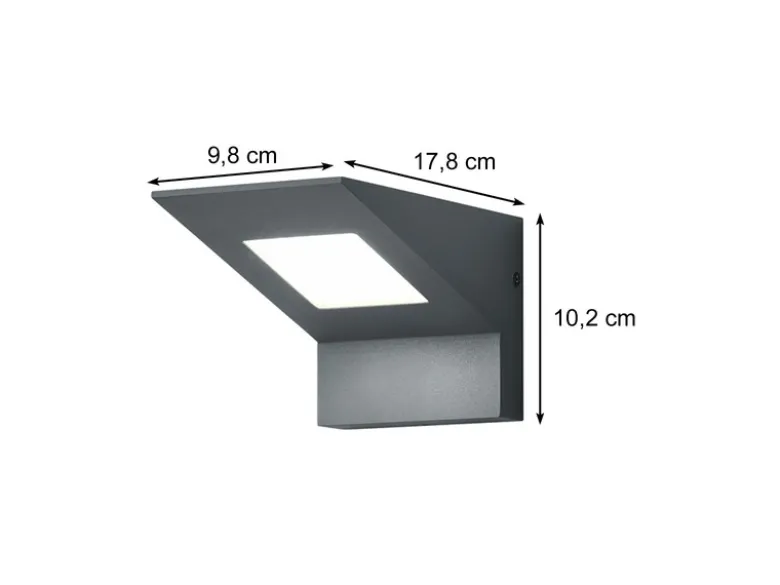 LED Außenwandleuchte NELSON Downlight aus Aluminium in Anthrazit