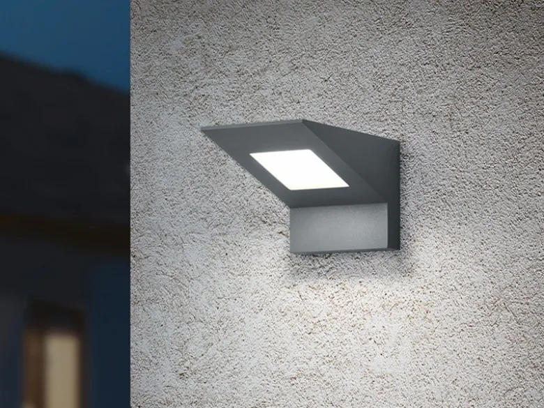LED Außenwandleuchte NELSON Downlight aus Aluminium in Anthrazit