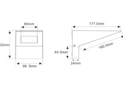 LED Außenwandleuchte NELSON Downlight aus Aluminium in Anthrazit