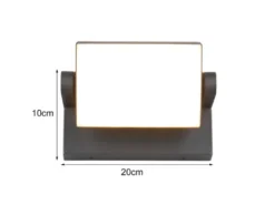 LED Außenwandleuchten 2er SET aus Aluminium in Anthrazit, Breite 20cm