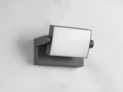 LED Außenwandleuchten 2er SET aus Aluminium in Anthrazit, Breite 20cm