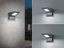 LED Außenwandleuchten 2er Set Downlight aus Aluminium in Anthrazit