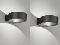 LED Außenwandleuchten 2er SET Schwarz mit Up and Down Licht - 15cm breit