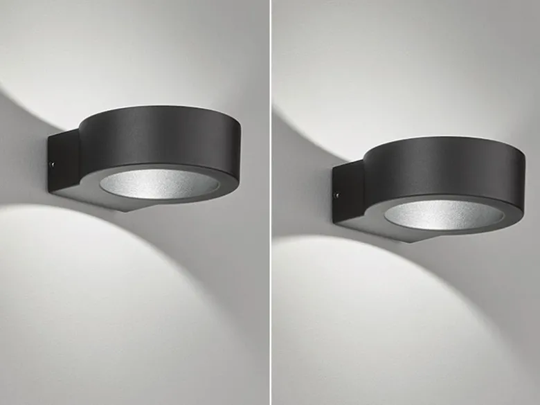 LED Außenwandleuchten 2er SET Schwarz mit Up and Down Licht - 15cm breit