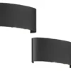 LED Außenwandleuchten 2er SET Schwarz mit Up and Down Licht - 18,5cm breit