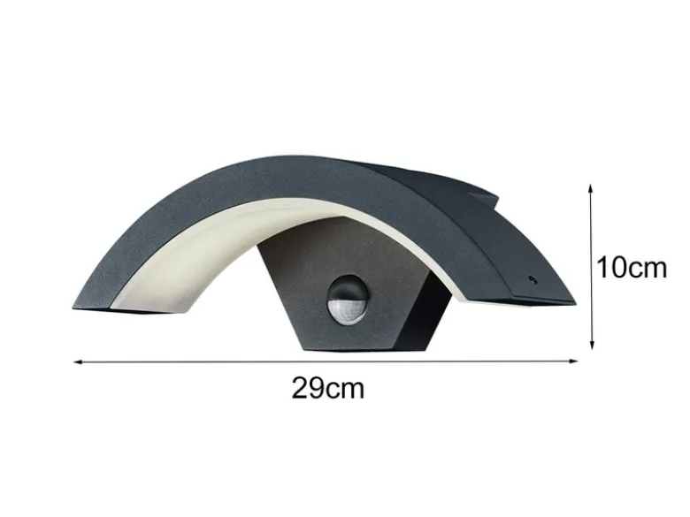 LED Außenwandleuchte OHIO Downlight mit Bewegungsmelder in Anthrazit IP54