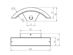LED Außenwandleuchte OHIO Downlight mit Bewegungsmelder in Anthrazit IP54