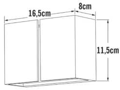 LED Außenwandleuchte PAVIA aus ALU in Anthrazit Up and Down, IP54 ,11,5cm hoch