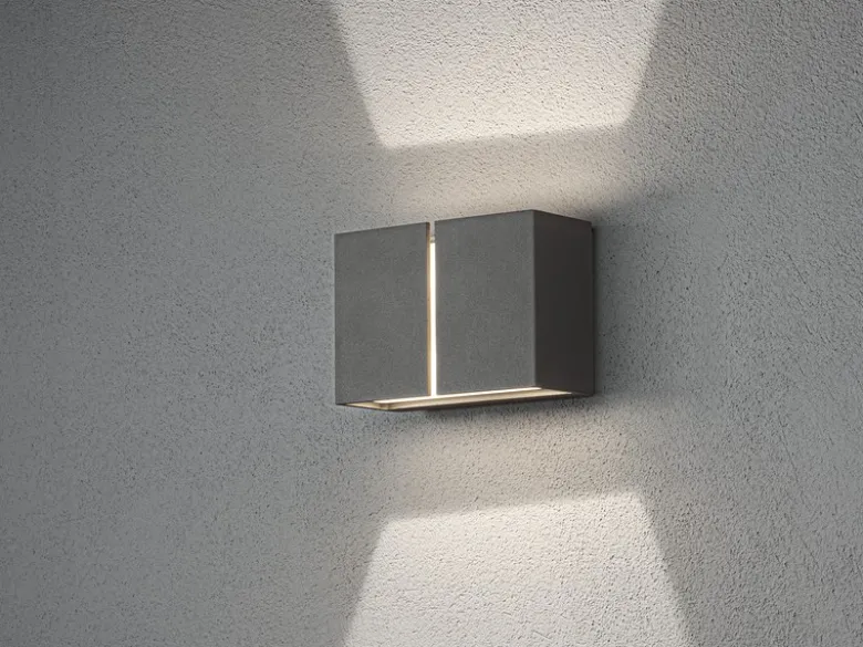 LED Außenwandleuchte PAVIA aus ALU in Anthrazit Up and Down, IP54 ,11,5cm hoch