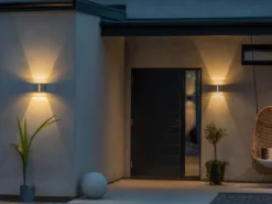 LED Außenwandleuchte PAVIA aus ALU in Anthrazit Up and Down, IP54 ,11,5cm hoch