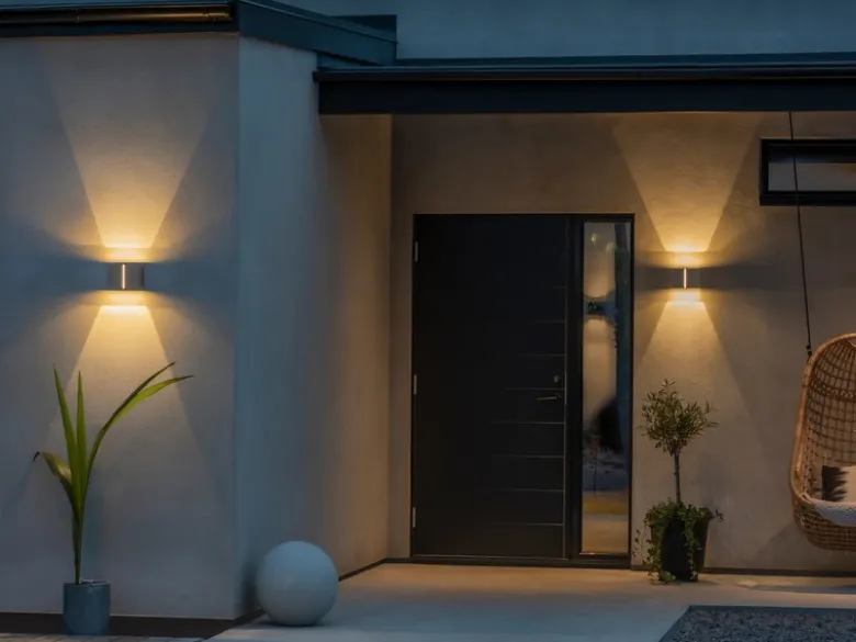 LED Außenwandleuchte PAVIA aus ALU in Anthrazit Up and Down, IP54 ,11,5cm hoch