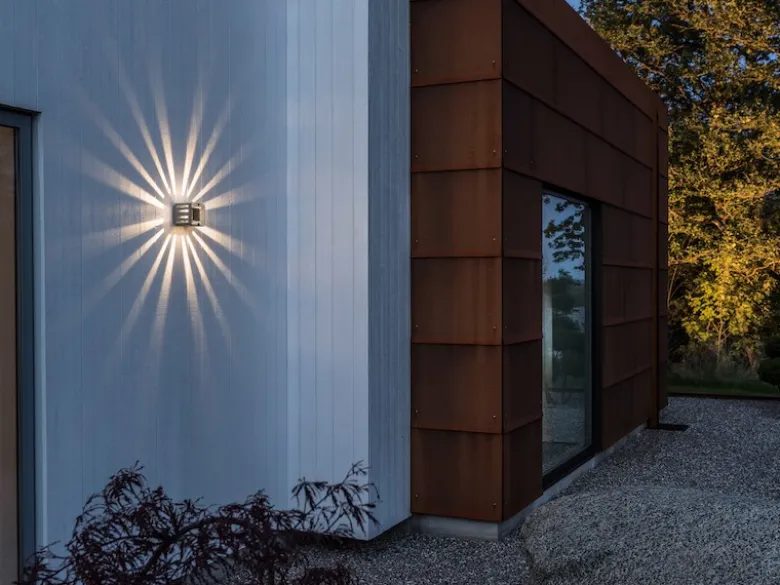 LED Außenwandleuchte PESCARA eckig, Alu anthrazit, 300 Lumen, IP54