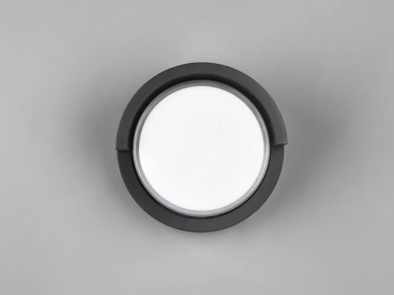 LED Außenwandleuchte PUNO Schwarz Fassadenbeleuchtung IP54 rund Ø 15cm