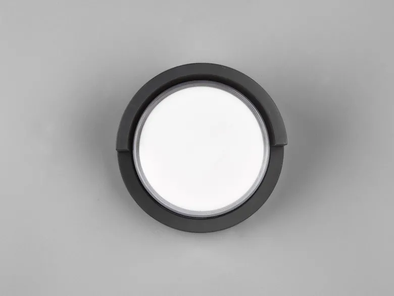 LED Außenwandleuchte PUNO Schwarz Fassadenbeleuchtung IP54 rund Ø 15cm