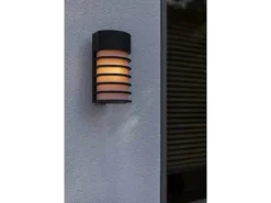 LED Außenwandleuchte Retro Design ALU Schwarz, IP54, 24x13cm