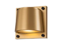 LED Außenwandleuchte SCOUT Downlight Messing, Höhe 16,5cm