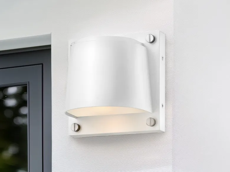LED Außenwandleuchte SCOUT Downlight Weiß, Höhe 16,5cm