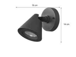 LED Außenwandleuchte Spot schwenkbar in Anthrazit, IP44