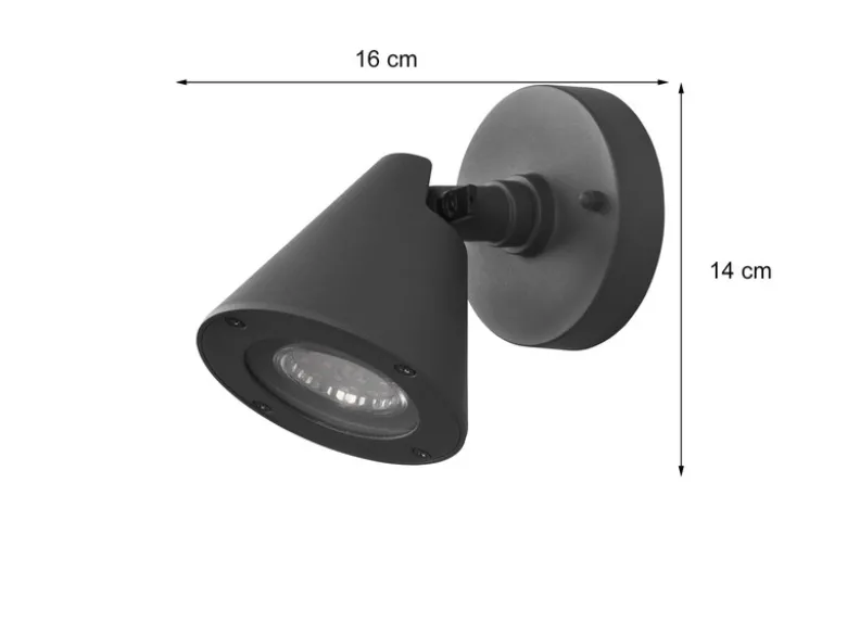 LED Außenwandleuchte Spot schwenkbar in Anthrazit, IP44