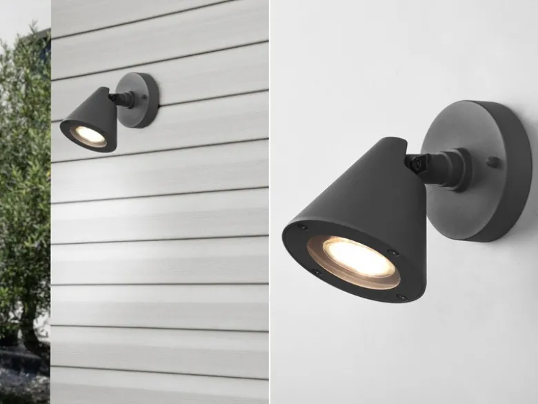 LED Außenwandleuchte Spot schwenkbar in Anthrazit, IP44
