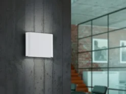 LED Außenwandleuchte THAMES Up and Down Light in Weiß, Breite 11,5cm