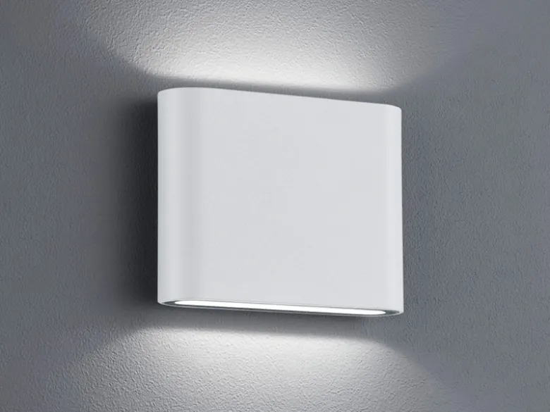 LED Außenwandleuchte THAMES Up and Down Light in Weiß, Breite 11,5cm