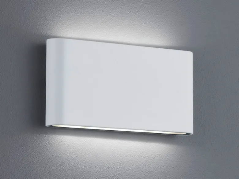 LED Außenwandleuchte THAMES Up and Down Light in Weiß, Breite 17,5cm