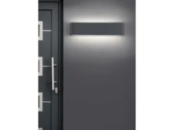 LED Außenwandleuchte THAMES Up and Down Light in Anthrazit 46,5cm breit