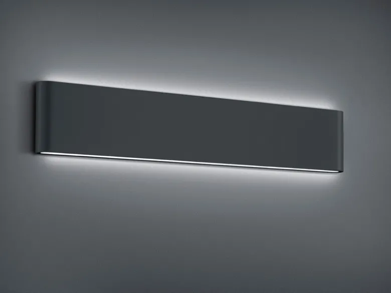 LED Außenwandleuchte THAMES Up and Down Light in Anthrazit 46,5cm breit