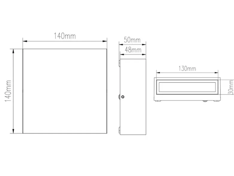 LED Außenwandleuchte THAMES Up Down in Anthrazit, IP54, Breite 14cm