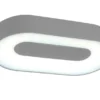 LED Außenwandleuchte UBLO, Aluminium, Silber Oval 21cm breit, IP44