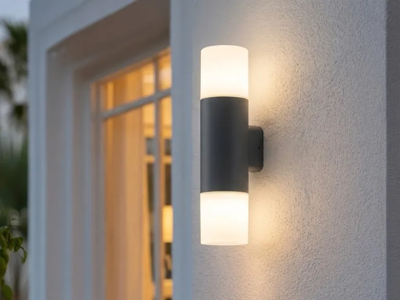 LED Außenwandleuchte Up and Down in Anthrazit E27, Höhe 33cm