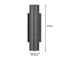 LED Außenwandleuchte Up and Down Anthrazit, Höhe 23cm