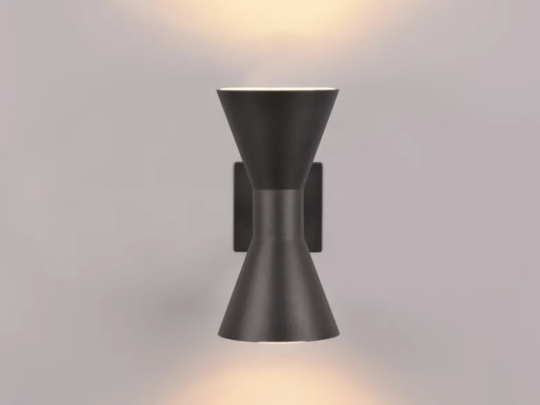 LED Außenwandleuchte Up and Down in Schwarz, Höhe 20cm