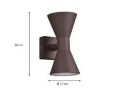 LED Außenwandleuchte Up and Down in Rostoptik, Höhe 20cm