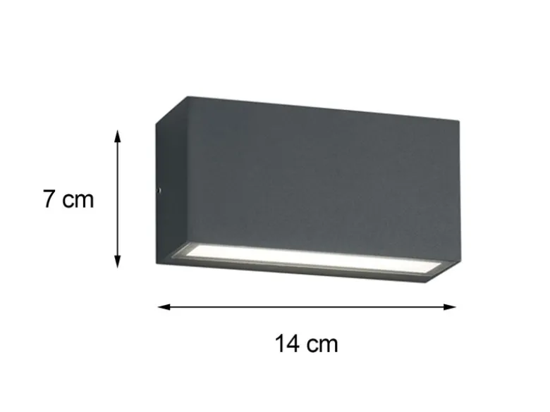 LED Außenwandleuchte Up- & Down Light TRENT in Anthrazit