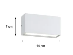 LED Außenwandleuchte Up- & Down Light TRENT in Weiß matt
