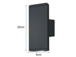 LED Außenwandleuchte Up-Down Light, IP54, Anthrazit - 2er Set