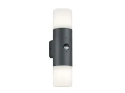 LED Außenwandleuchte Up & Down mit Bewegungsmelder, Anthrazit, Höhe 33cm