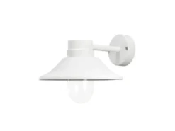 LED Außenwandleuchte VEGA Aluminium Weiß & Klarglas, Höhe 26,5cm