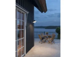 LED Außenwandleuchte VEGA im Landhausstil Schwarz, Höhe 30cm