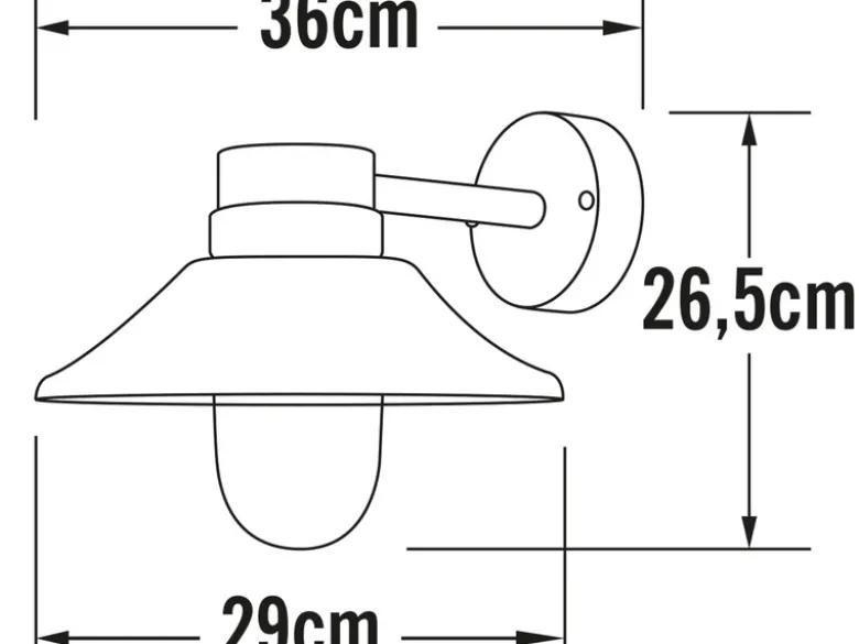 LED Außenwandleuchte VEGA Kupfer massiv & Klarglas, Höhe 26,5cm