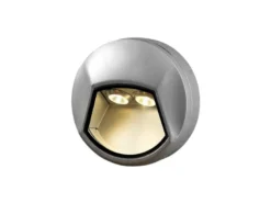LED Außenwandleuchte / Wandaufbauleuchte CHIERI rund, Ø 14cm, Alu grau, IP44