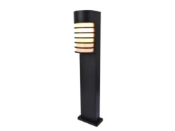 LED Außen Wegeleuchte Retro Optik - ALU Schwarz, IP54, Höhe 75cm
