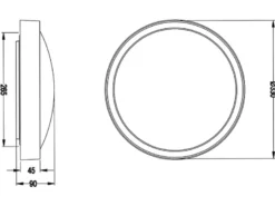 LED Bad Deckenleuchte CLARIMO in Weiß IP44, Ø 33cm
