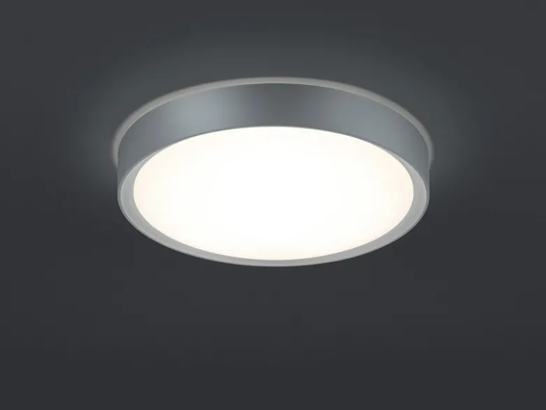 LED Bad Deckenleuchte CLARIMO in Grau, IP44 Ø 33cm